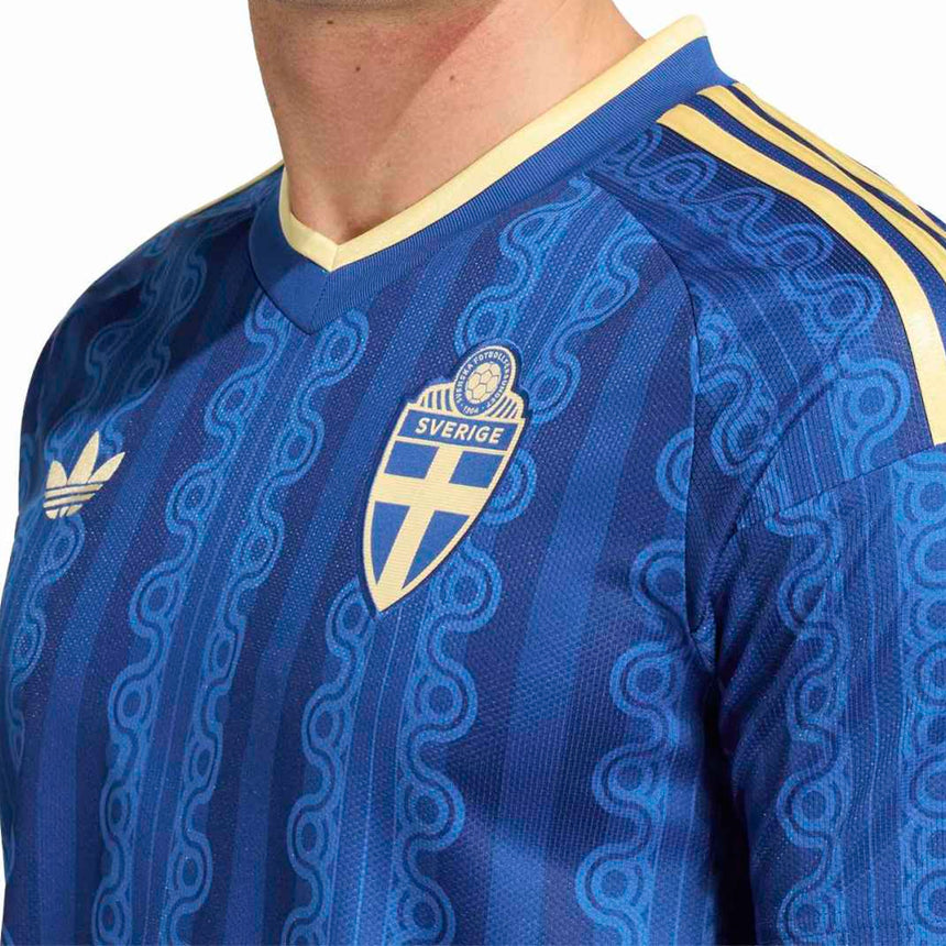 adidas Men's Sweden World Cup 2026 Away Jersey Blue Crest