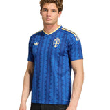 adidas Men's Sweden World Cup 2026 Away Jersey Blue Sleeve