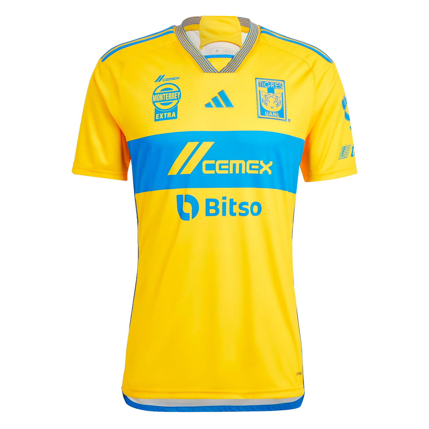 adidas Men's Tigres UANL 2023/24 Home Jersey Gold/Blue Front