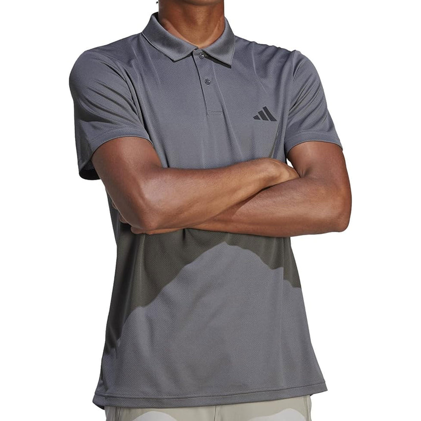 adidas Men's WO Essential Polo Shirt Grey Front
