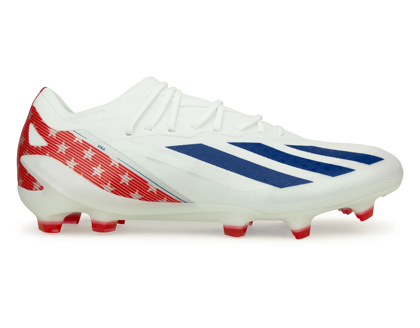 adidas Men's X Crazyfast USA.1 FG White/Red Side