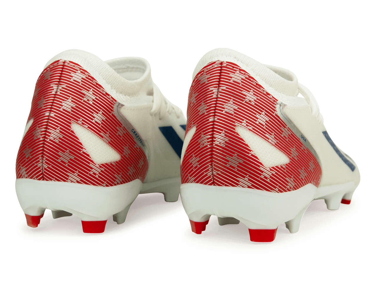 adidas Men's X Crazyfast USA.3 FG White/Red Rear