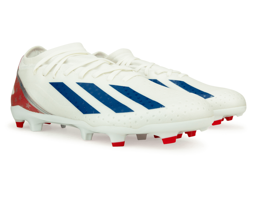 adidas Men's X Crazyfast USA.3 FG White/Red Together