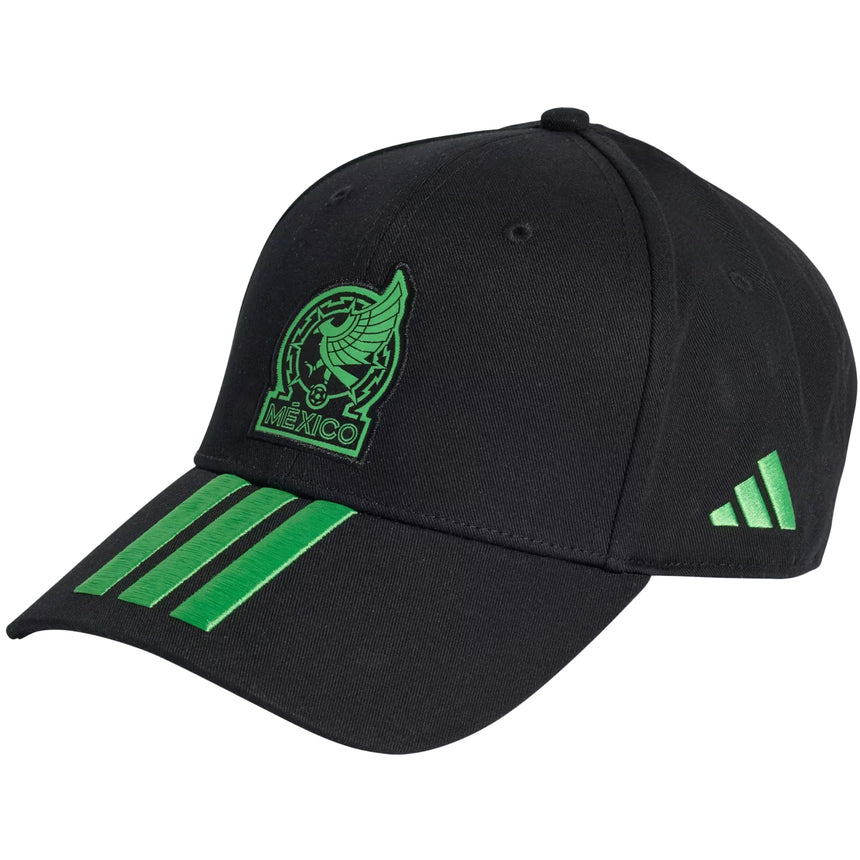 adidas Mexico 3-Stripe Baseball Cap 2026 Black/Green Front