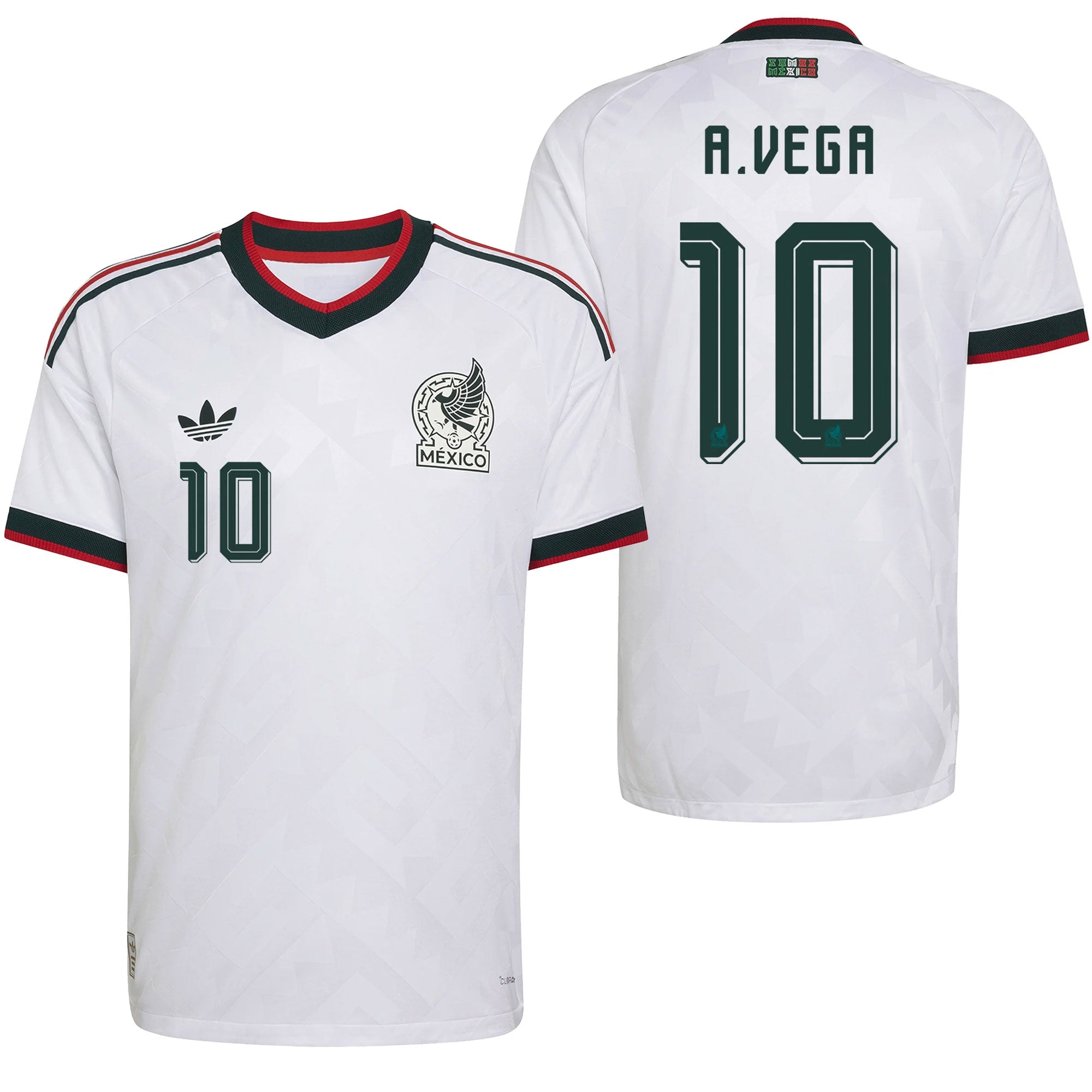 adidas Mexico Men's Away Climacool+ 2026 Jersey w/ A. Vega #10