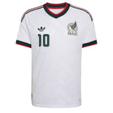 adidas Mexico Men's Away Climacool+ 2026 Jersey w/ A. Vega #10 White Front