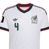 adidas Mexico Men's Away Climacool+ 2026 Jersey w/ E. Alvarez #4 White Crest