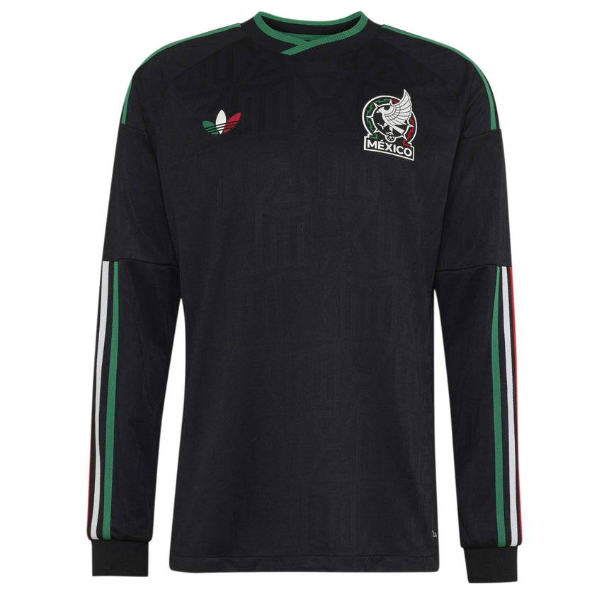 adidas Mexico Men's Third Climacool+ Long Sleeve 2026 Jersey Black Front