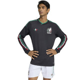 adidas Mexico Men's Third Climacool+ Long Sleeve 2026 Jersey Black Model