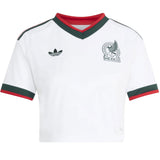 adidas Mexico Women's Away Cropped 2026 Jersey White Front