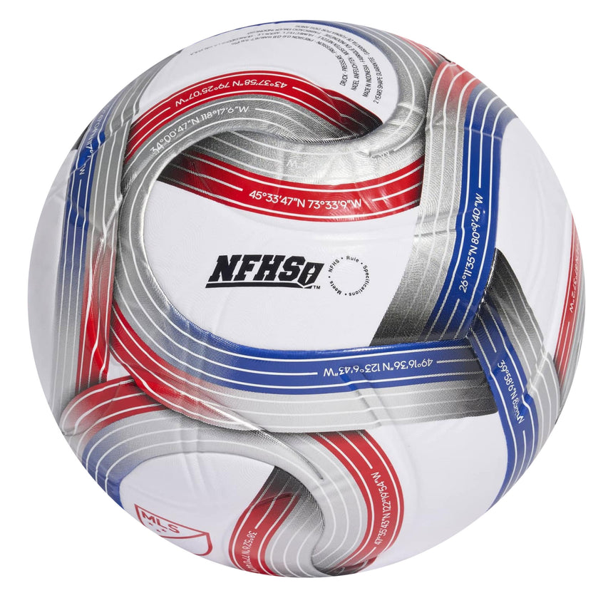 adidas MLS League 2026 NFHS Ball White/Royal Blue/Red Back