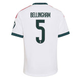 adidas Real Madrid Kids Home Stadium 2026/27 Jersey w/ Bellingham #5 White Back