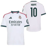 adidas Real Madrid Kids Home Stadium 2026/27 Jersey w/ Mbappe #10 White Both