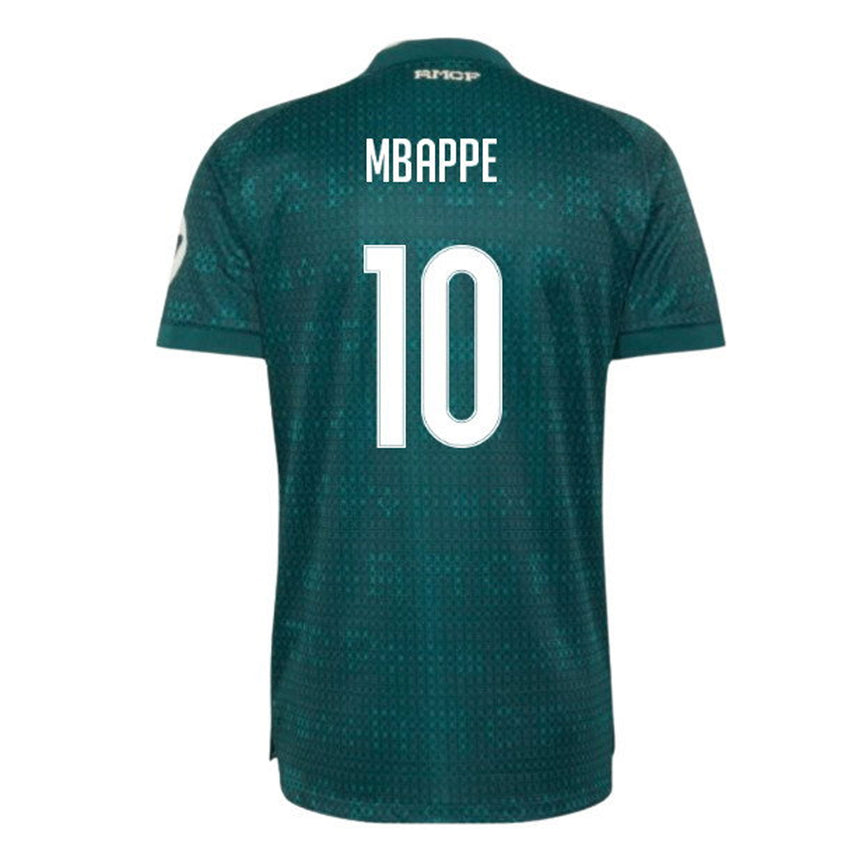 adidas Real Madrid Men's Away Authentic 2026/27 Jersey w/ Mbappe #10 Green Back