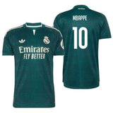 adidas Real Madrid Men's Away Authentic 2026/27 Jersey w/ Mbappe #10 Green Both