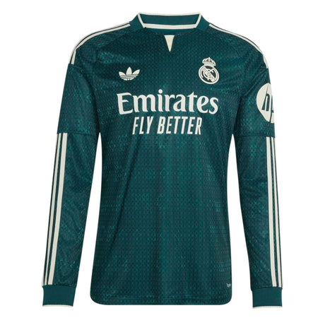 adidas Real Madrid Men's Away Authentic Long Sleeve 2026/27 Jersey Green Front