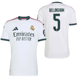 adidas Real Madrid Men's Home Climacool+ 2026/27 Jersey w/ Bellingham #5 White Both