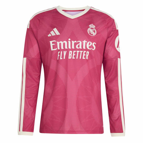 adidas Real Madrid Men's Third Stadium Long Sleeve 2026/27 Jersey Pink Front