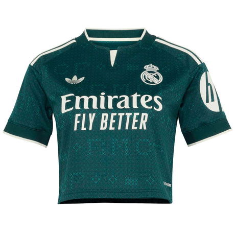 adidas Real Madrid Women's Away Cropped 2026/27 Jersey Green Front