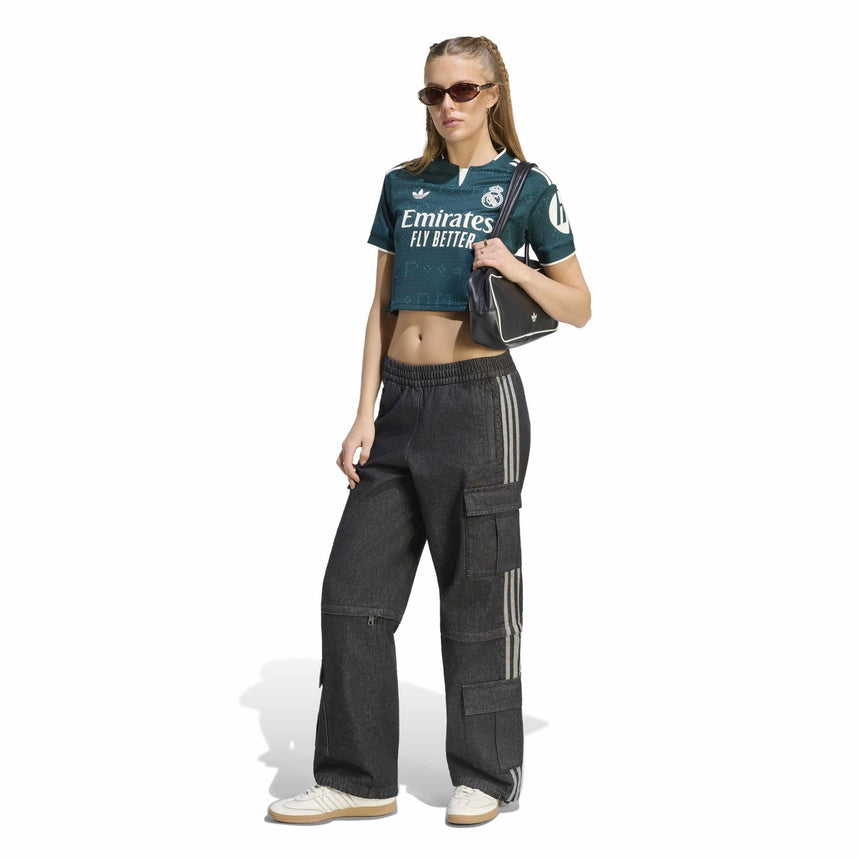 adidas Real Madrid Women's Away Cropped 2026/27 Jersey Green Model