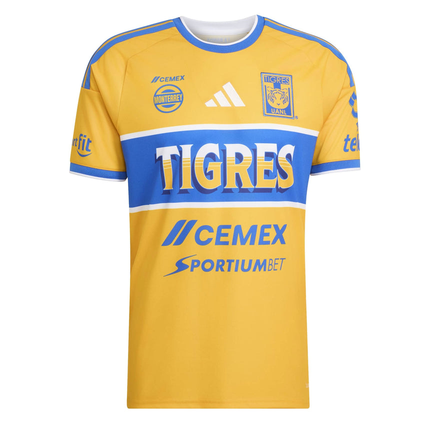 adidas Tigres UANL Men's Home Stadium 2026/27 Jersey Gold Front