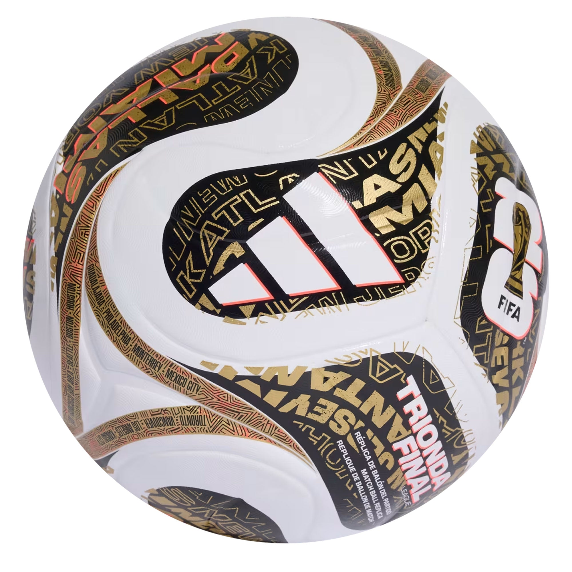 adidas Trionda World Cup Finals League Ball 2026 White/Black/Gold