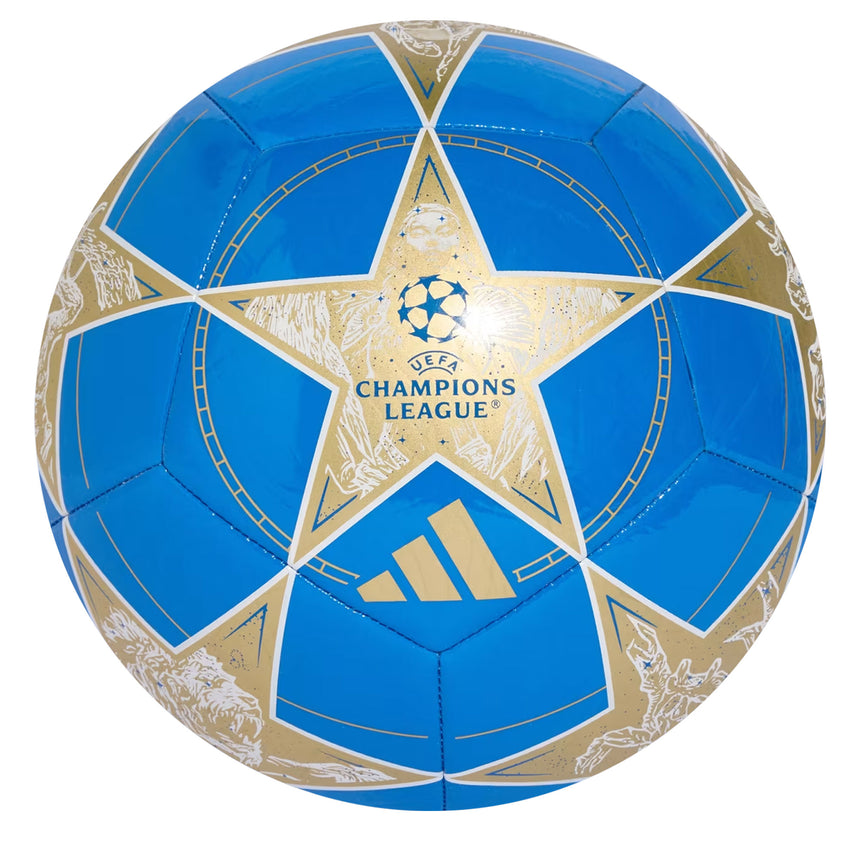 adidas UCL Club 2025/26 League Stage Ball White/Pantone/Matte Gold Front