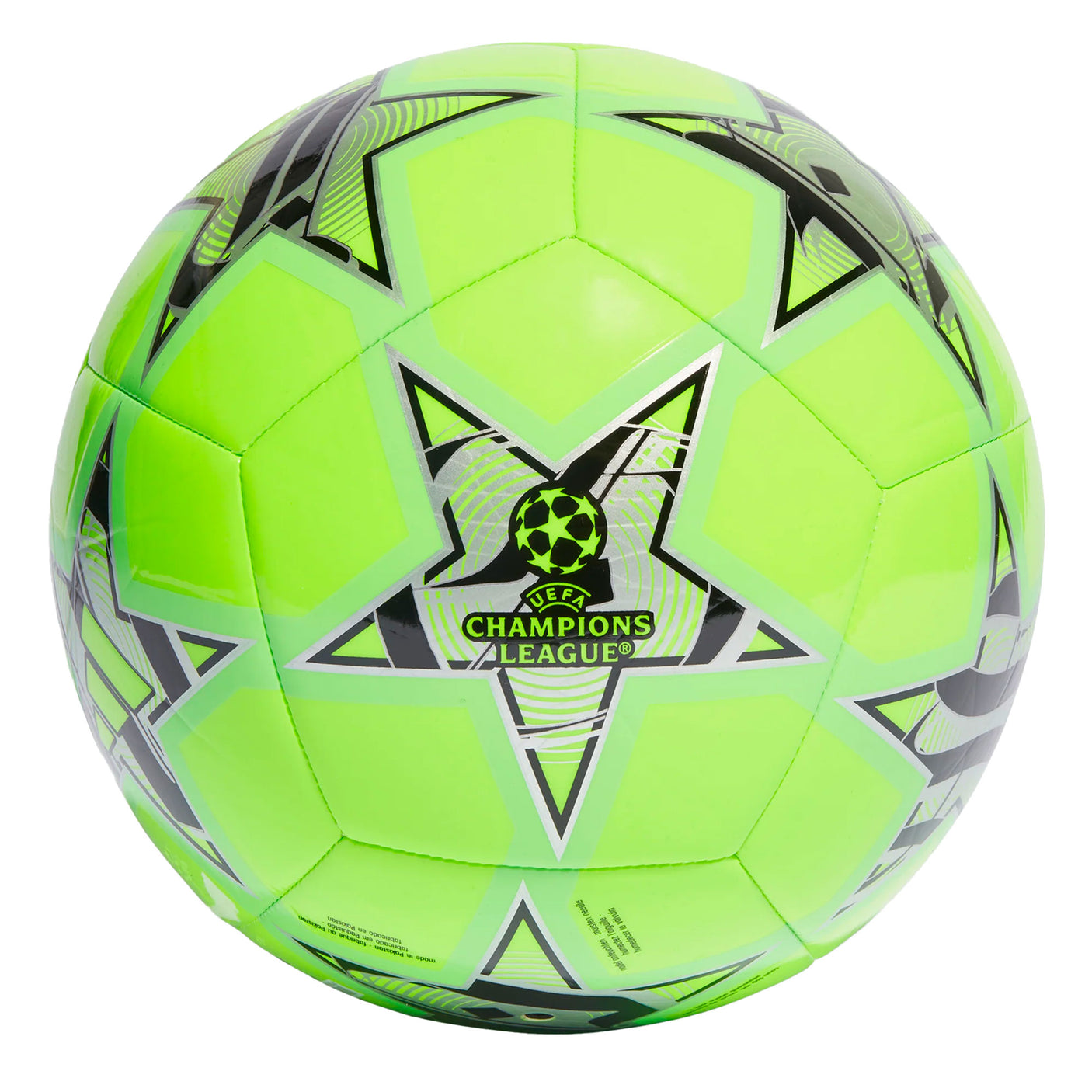  adidas UCL Club 2023/24 Group Stage Ball Solar Green/Black Back