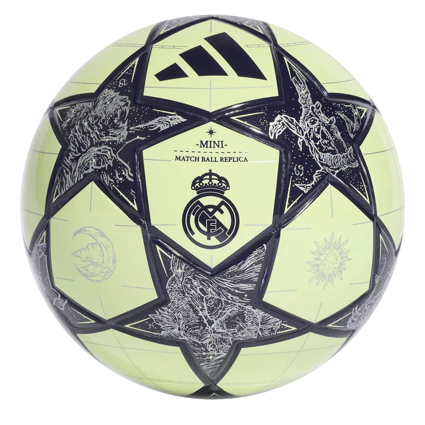 adidas UCL Real Madrid 2025/26 Mini Ball Lime/Black/Silver Front