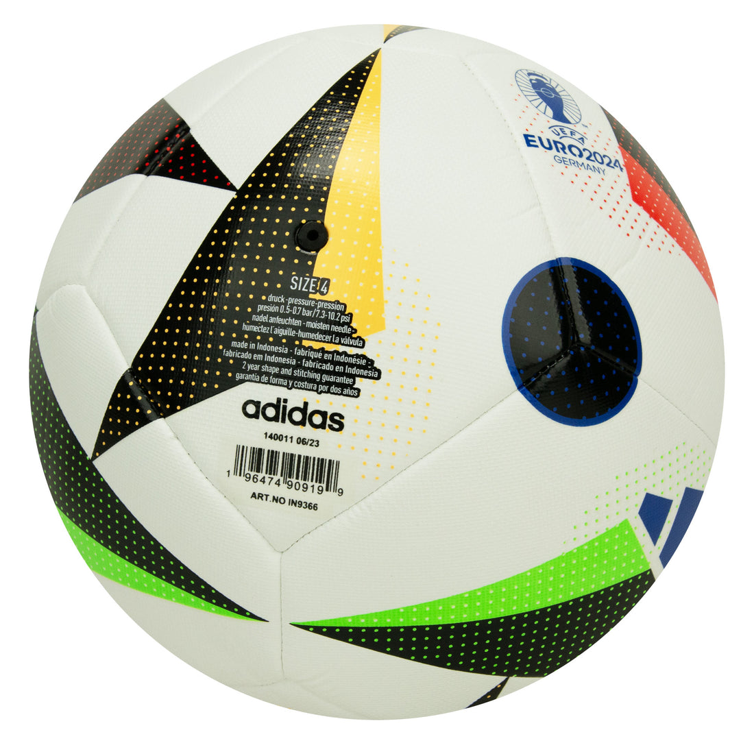 adidas UEFA Euro 2024 Ball White/Black Azteca Soccer