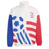 adidas USA Men's 94 Graphic Woven Track Top White/Red Front
