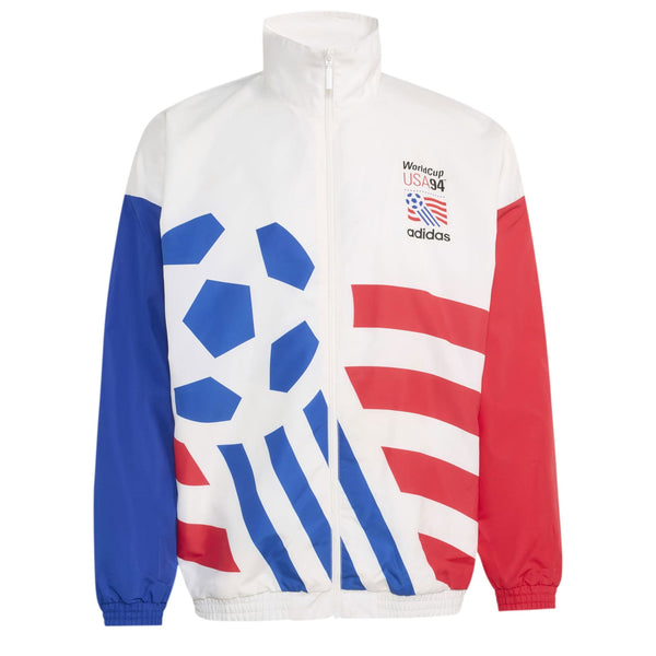 adidas USA Men's 94 Graphic Woven Track Top White/Red – Azteca Soccer