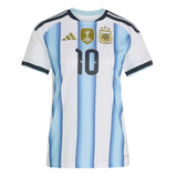 adidas Women's Argentina World Cup 2026 Home Jersey w/ Messi #10 Printing