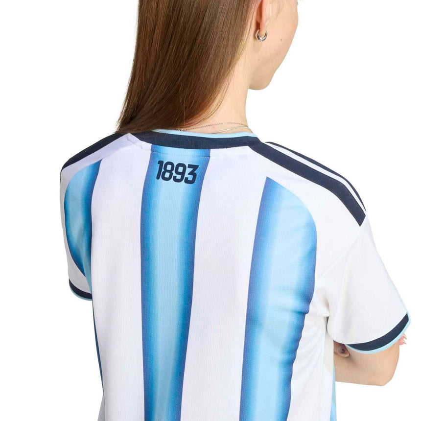 adidas Women's Argentina World Cup 2026 Home Jersey White/Sky Blue Neck