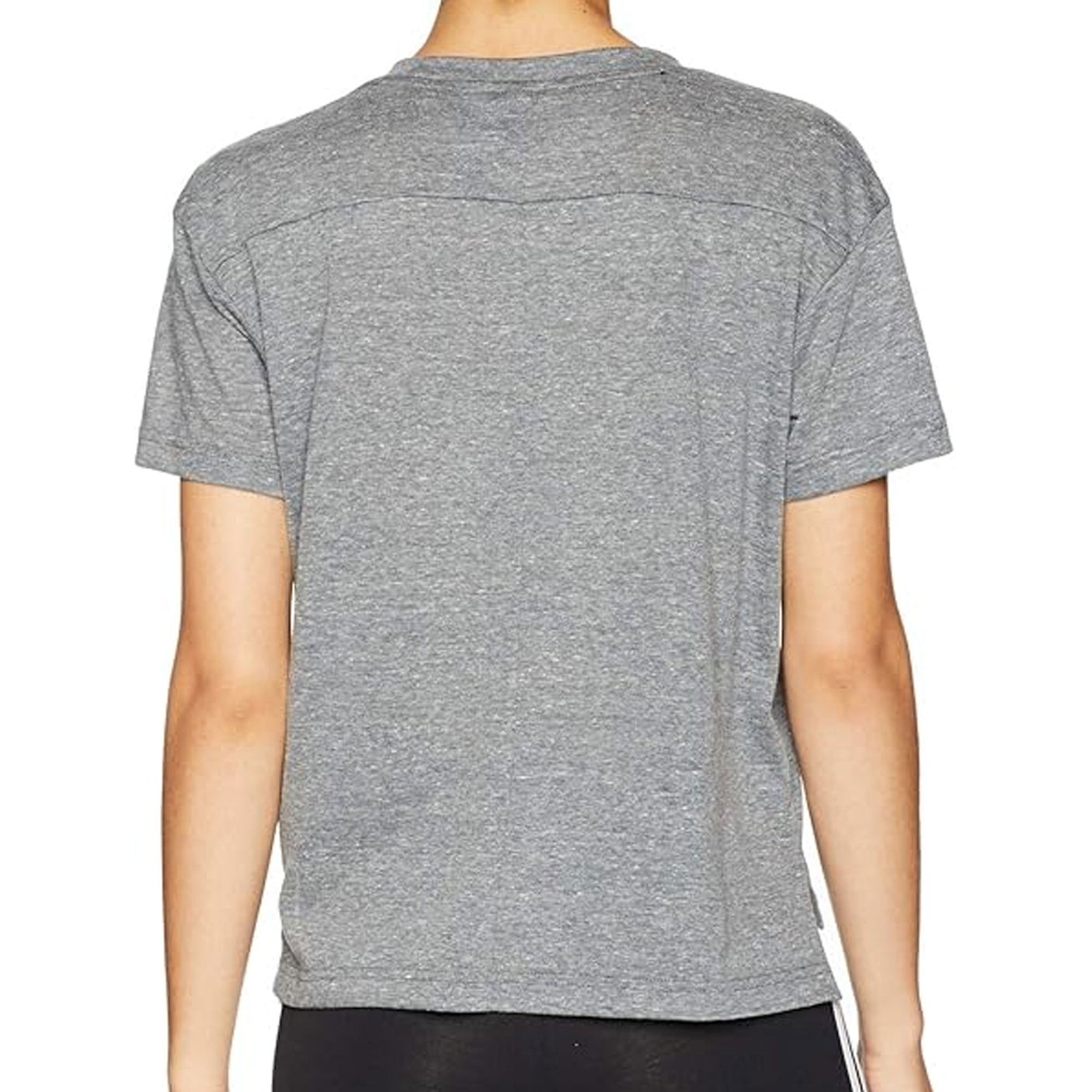 adidas Women's Boxy Badge of Sport Tee Grey/Black Back