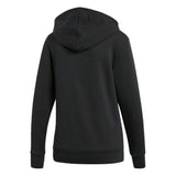 adidas Women's Cotton Fleece 3-Stripes Full-Zip Hoodie Black/White Back