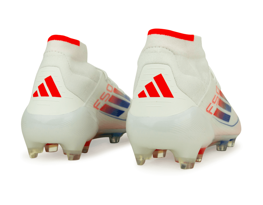 adidas Women's F50 Elite Mid FG White/Lucid Blue Rear