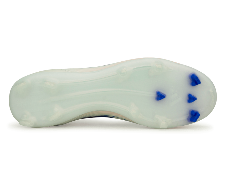 adidas Women's F50 League Mid-Cut FG/MG White/Lucid Blue Sole