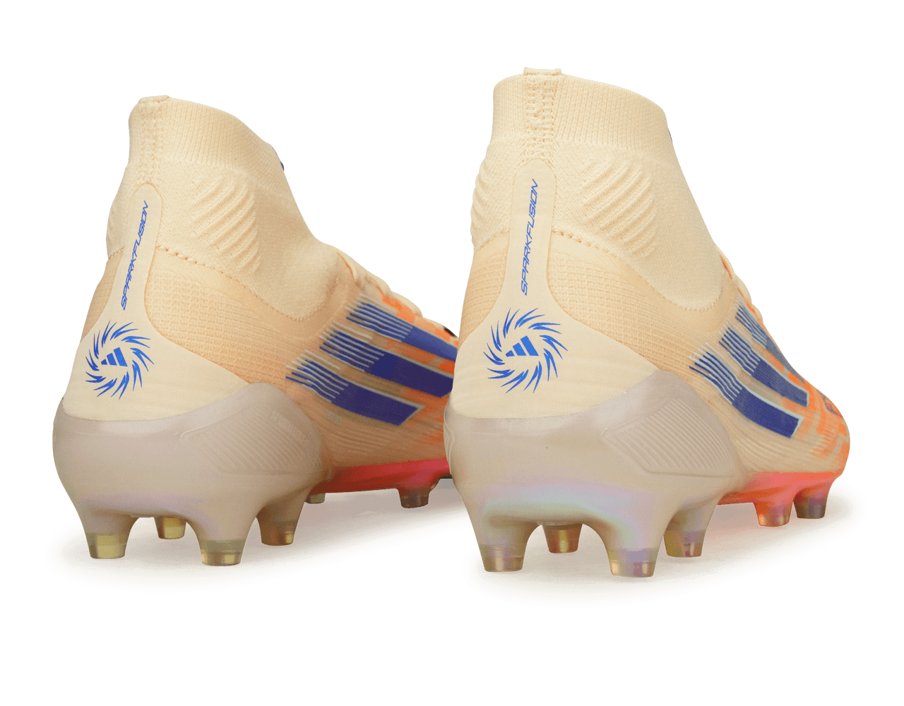 adidas Women's F50 Sparkfusion Elite Mid FG/AG Lucid Blue/Orange Rear