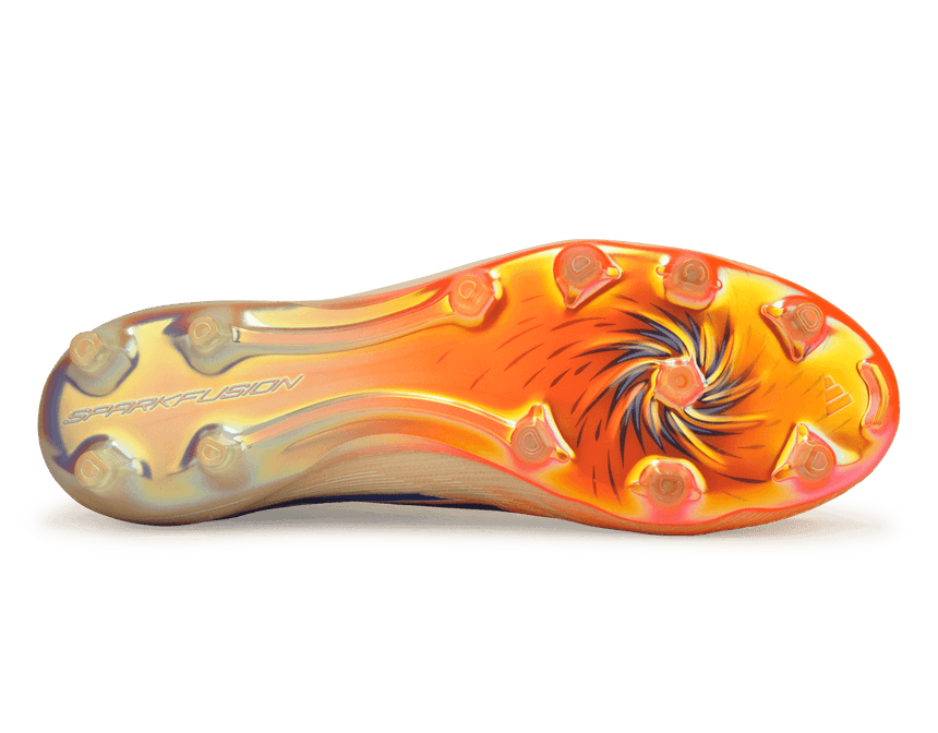 adidas Women's F50 Sparkfusion Elite Mid FG/AG Lucid Blue/Orange Sole
