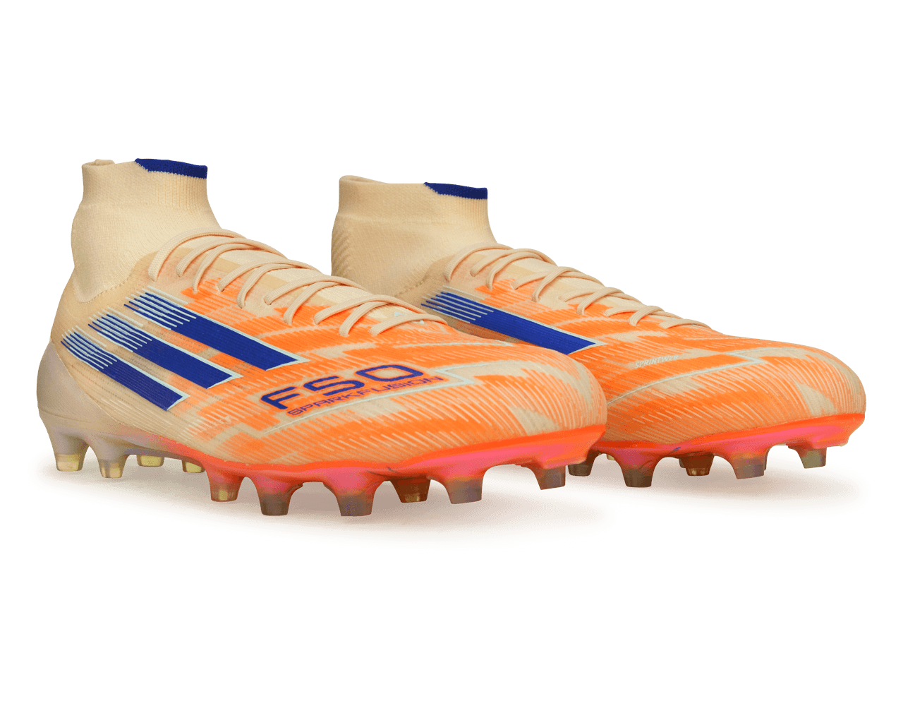 adidas Women's F50 Sparkfusion Elite Mid FG/AG Lucid Blue/Orange Together