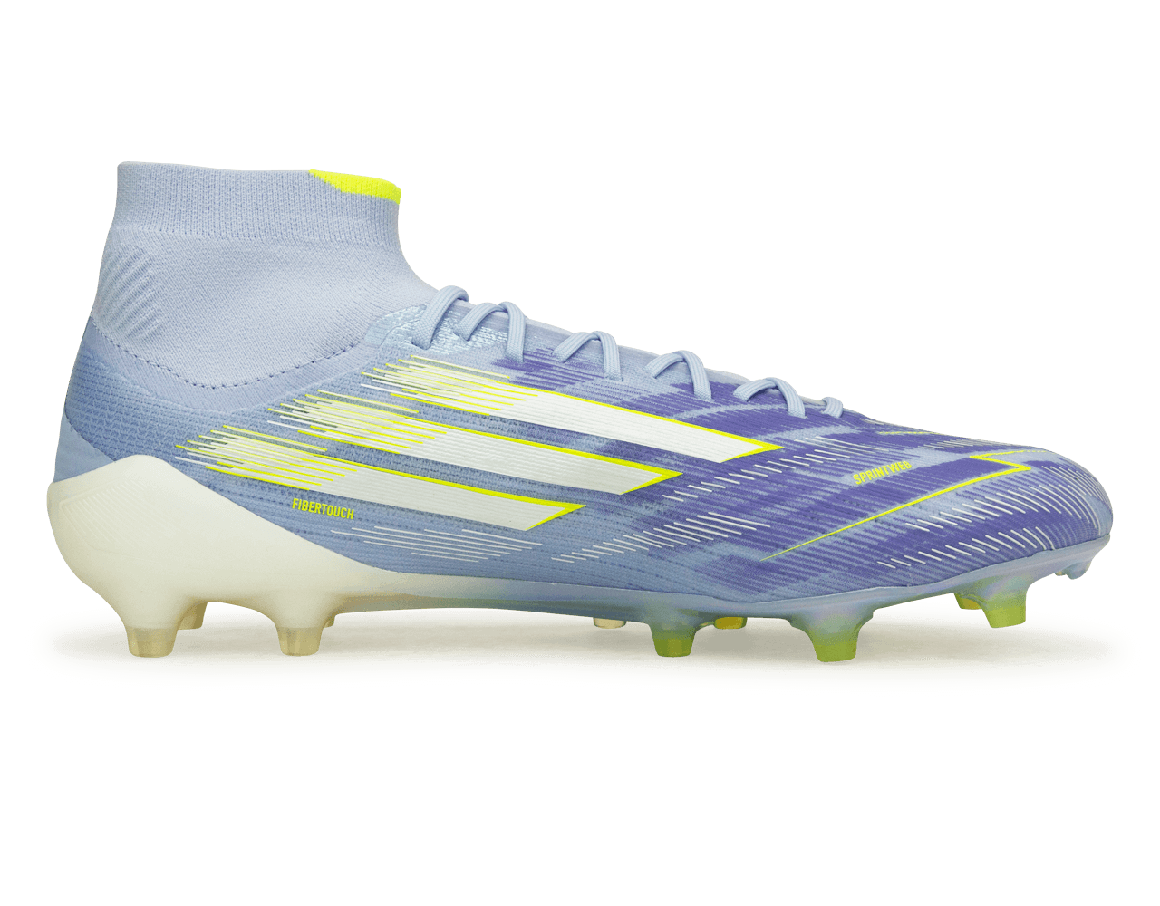 adidas Women's F50 Sparkfusion Elite Mid FG/AG Violet/Lemon/Purple Side