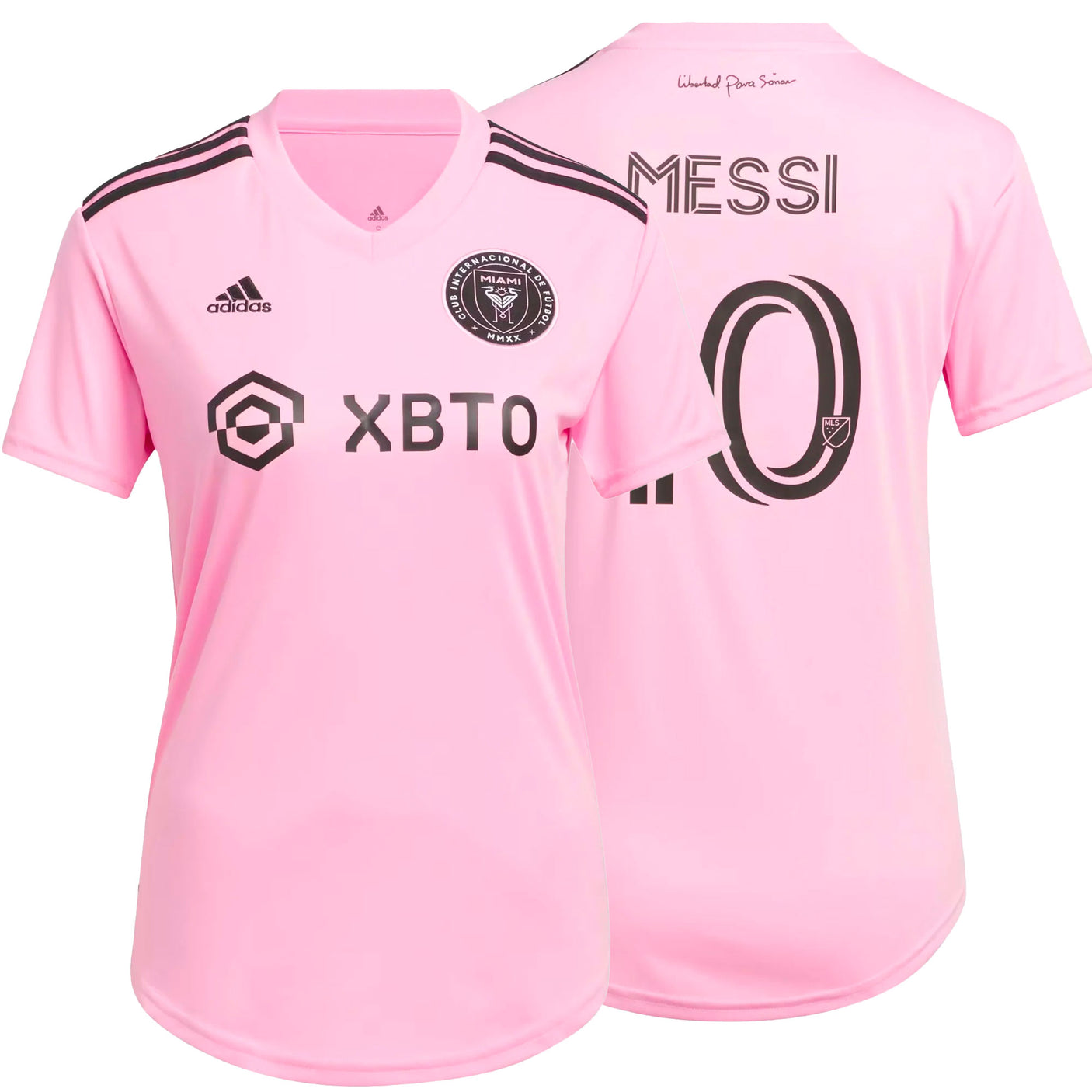 adidas Women's Inter Miami 2022/23 Messi #10 Home Jersey Pink/Black