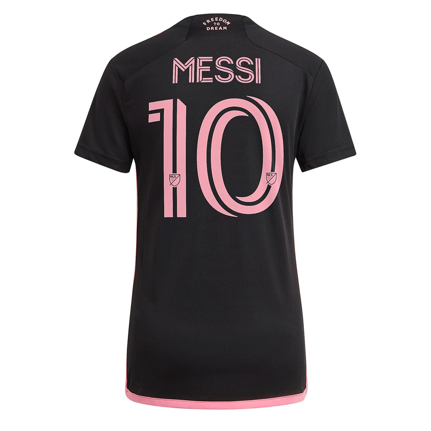adidas Women's Inter Miami 2023/24 Messi #10 Away Jersey Black/Pink Back