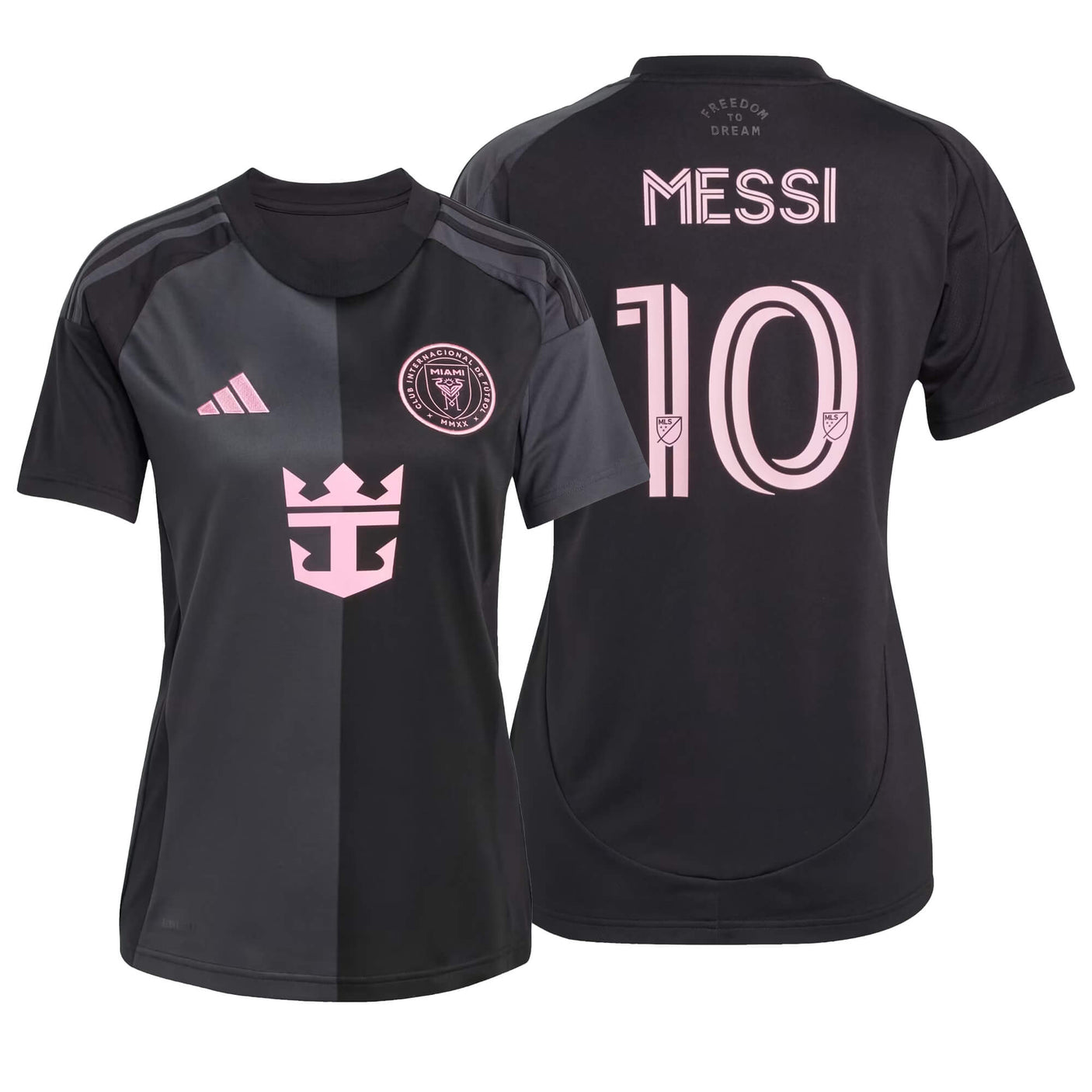 adidas Women's Inter Miami 2025/26 Away Jersey w/ Messi #10 Printing