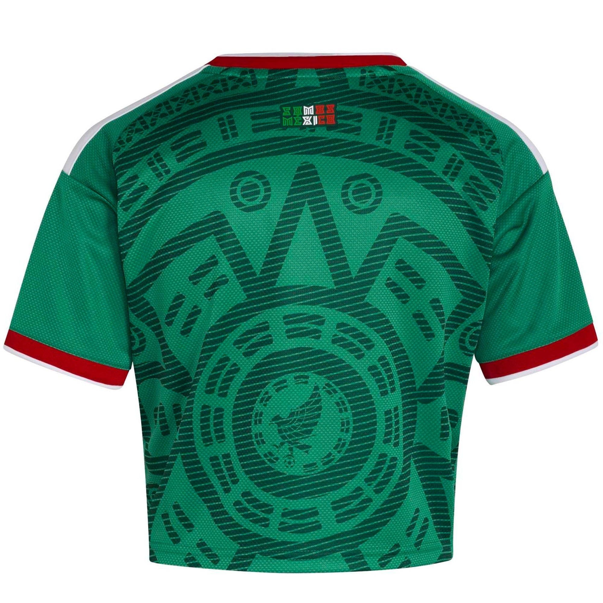 adidas Mexico Women's Home Cropped Jersey Green World Cup 2026