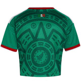 adidas Women's Mexico World Cup 2026 Home Cropped Jersey Green  Back