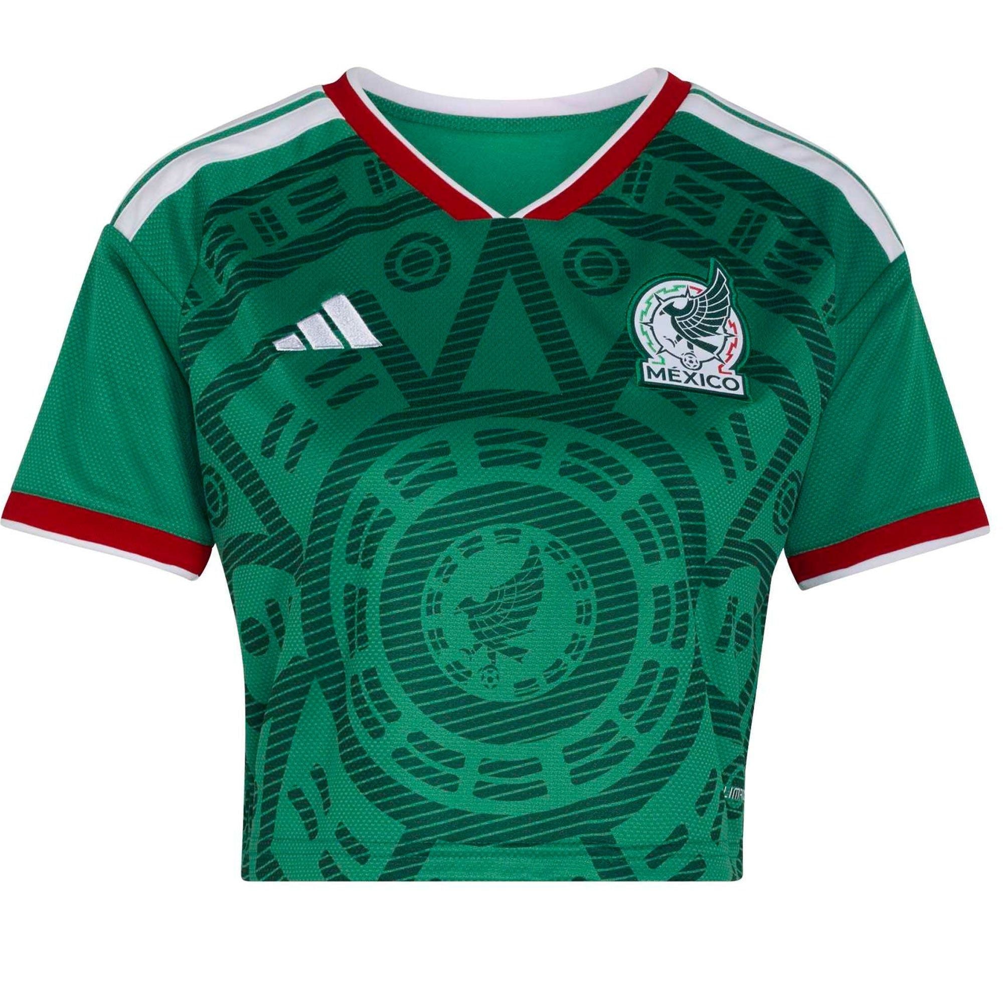 adidas Mexico Women's Home Cropped Jersey Green World Cup 2026