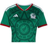adidas Women's Mexico World Cup 2026 Home Cropped Jersey Green Front