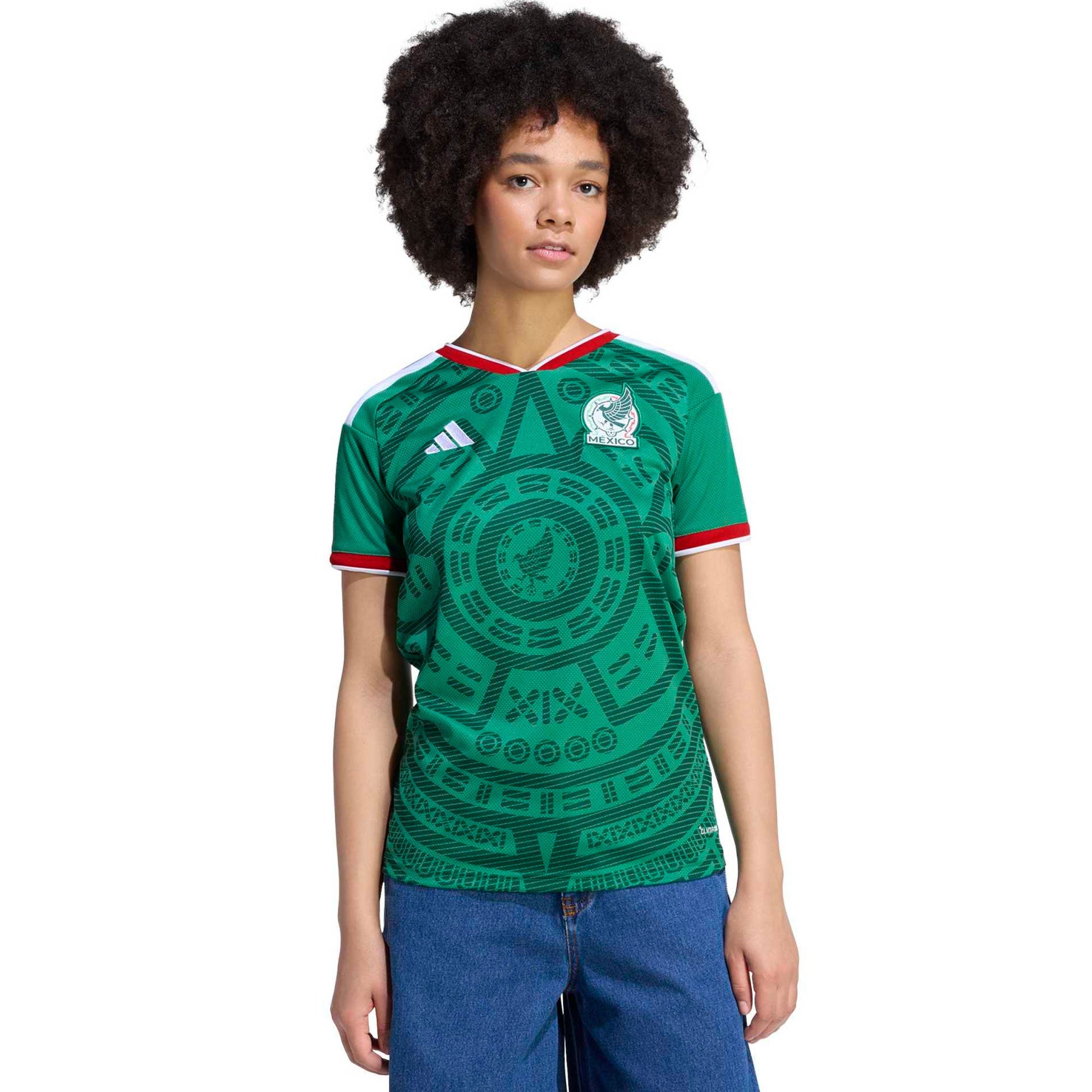 adidas Mexico Women's Home Stadium Soccer Jersey World Cup 2026